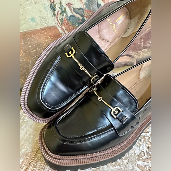 EUC Sam Edelman “Laurs” Platform Loafer in Black Patent Leather Size 9 - Picture 6 of 16